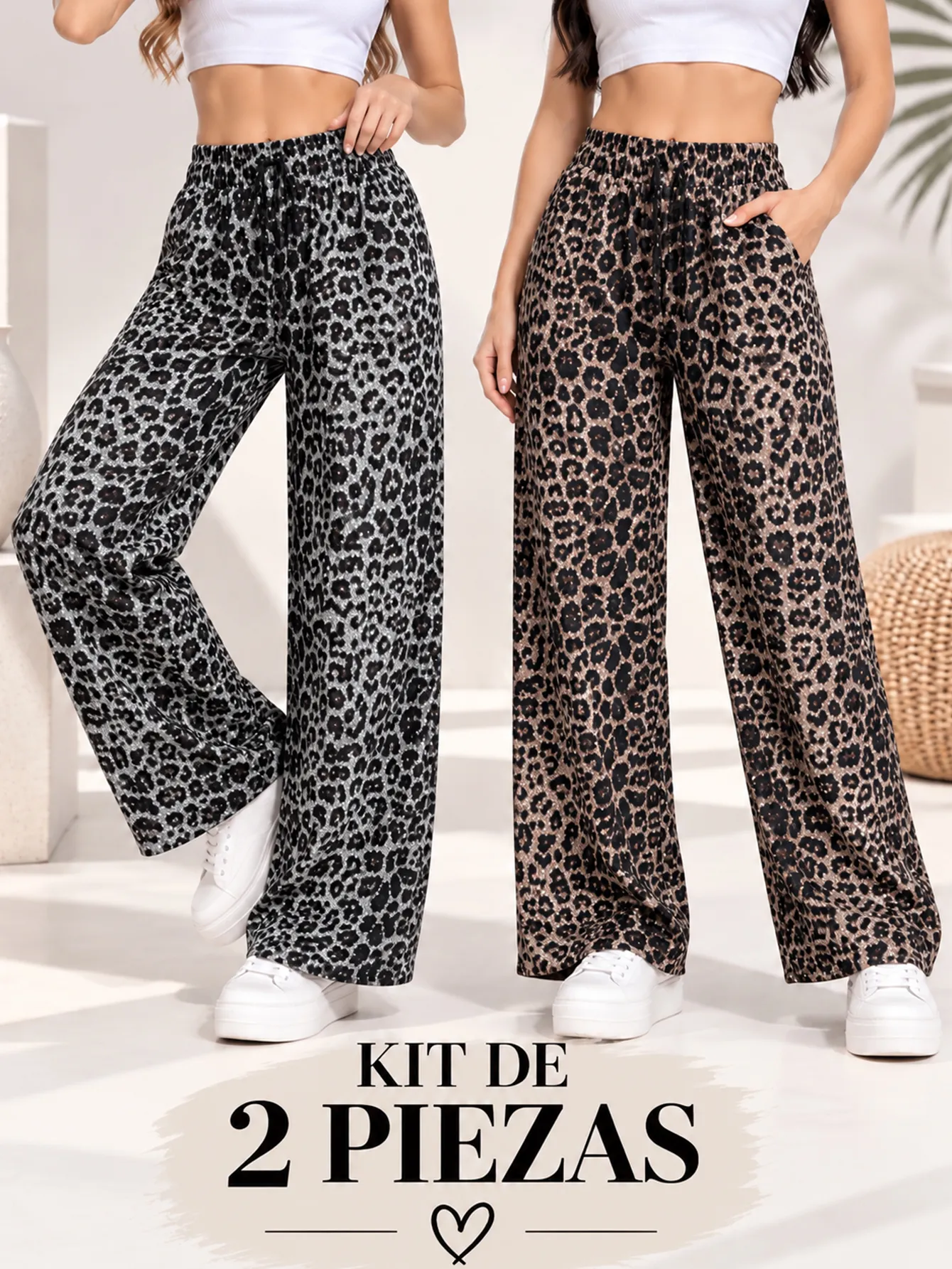 AD2651 pantalon animal print 15719